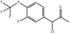 1-Chloro-1-(3-fluoro-4-(trifluoromethylthio)phenyl)propan-2-one 结构式