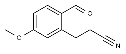 2-Formyl-5-methoxyphenylpropanenitrile 结构式