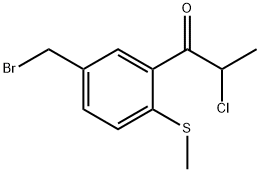 1-(5-(Bromomethyl)-2-(methylthio)phenyl)-2-chloropropan-1-one 结构式
