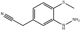 3-Hydrazinyl-4-(methylthio)phenylacetonitrile 结构式
