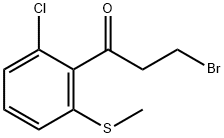 3-Bromo-1-(2-chloro-6-(methylthio)phenyl)propan-1-one 结构式