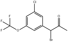 1-Bromo-1-(3-chloro-5-(trifluoromethoxy)phenyl)propan-2-one 结构式