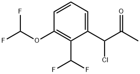 1-Chloro-1-(3-(difluoromethoxy)-2-(difluoromethyl)phenyl)propan-2-one 结构式