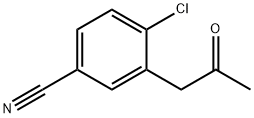 4-Chloro-3-(2-oxopropyl)benzonitrile 结构式