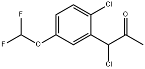 1-Chloro-1-(2-chloro-5-(difluoromethoxy)phenyl)propan-2-one 结构式