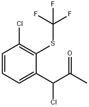 1-Chloro-1-(3-chloro-2-(trifluoromethylthio)phenyl)propan-2-one 结构式