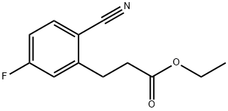 Ethyl 2-cyano-5-fluorophenylpropanoate 结构式