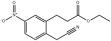 Ethyl 3-(2-(cyanomethyl)-5-nitrophenyl)propanoate 结构式