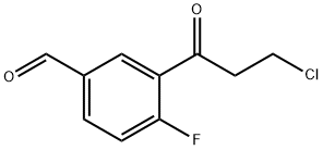 3-(3-Chloropropanoyl)-4-fluorobenzaldehyde 结构式