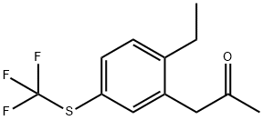 1-(2-Ethyl-5-(trifluoromethylthio)phenyl)propan-2-one