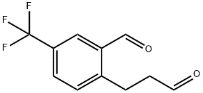 2-(3-Oxopropyl)-5-(trifluoromethyl)benzaldehyde 结构式
