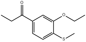 1-(3-Ethoxy-4-(methylthio)phenyl)propan-1-one 结构式