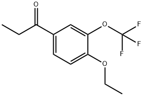 1-(4-Ethoxy-3-(trifluoromethoxy)phenyl)propan-1-one 结构式