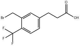 3-(3-(Bromomethyl)-4-(trifluoromethyl)phenyl)propanoic acid 结构式