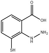 2-Hydrazinyl-3-mercaptobenzoic acid 结构式