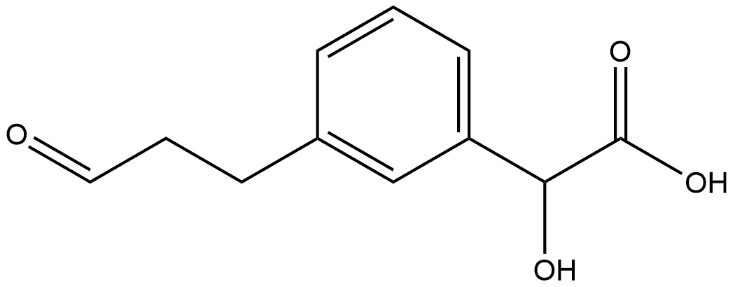 (3-(Carboxy(hydroxy)methyl)phenyl)propanal 结构式