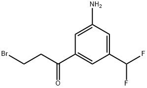1-(3-Amino-5-(difluoromethyl)phenyl)-3-bromopropan-1-one 结构式