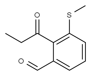 3-(Methylthio)-2-propionylbenzaldehyde 结构式
