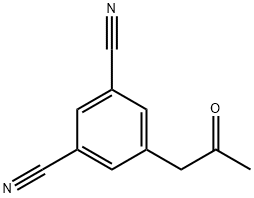 1-(3,5-Dicyanophenyl)propan-2-one 结构式