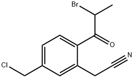 2-(2-Bromopropanoyl)-5-(chloromethyl)phenylacetonitrile