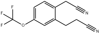 2-(2-Cyanoethyl)-4-(trifluoromethoxy)phenylacetonitrile 结构式