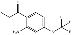 1-(2-Amino-4-(trifluoromethylthio)phenyl)propan-1-one 结构式