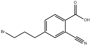 4-(3-Bromopropyl)-2-cyanobenzoic acid 结构式