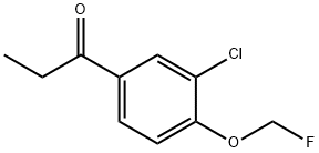 1-(3-Chloro-4-(fluoromethoxy)phenyl)propan-1-one 结构式