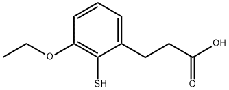 3-Ethoxy-2-mercaptophenylpropanoic acid 结构式
