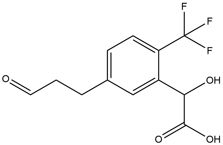 5-(3-Oxopropyl)-2-(trifluoromethyl)mandelic acid 结构式