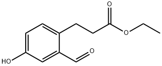 Ethyl 2-formyl-4-hydroxyphenylpropanoate 结构式