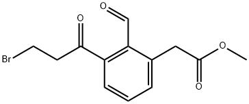 Methyl 3-(3-bromopropanoyl)-2-formylphenylacetate 结构式