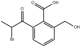 2-(2-Bromopropanoyl)-6-(hydroxymethyl)benzoic acid 结构式