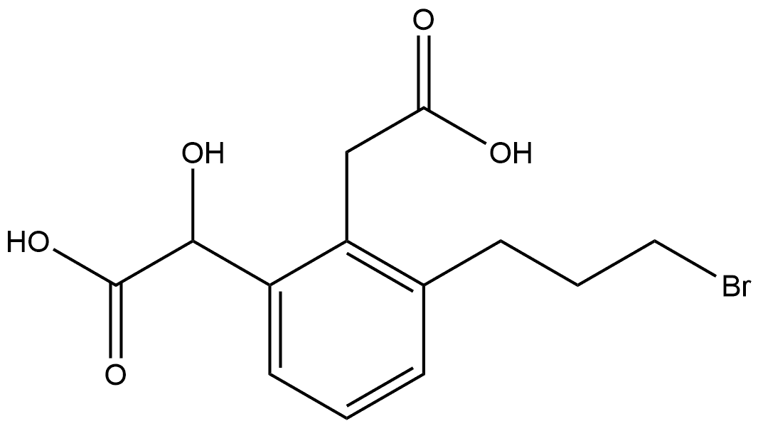 3-(3-Bromopropyl)-2-(carboxymethyl)mandelic acid 结构式