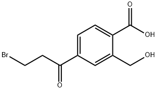 4-(3-Bromopropanoyl)-2-(hydroxymethyl)benzoic acid 结构式