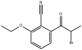 2-(2-Bromopropanoyl)-6-ethoxybenzonitrile 结构式