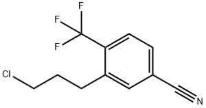 3-(3-Chloropropyl)-4-(trifluoromethyl)benzonitrile 结构式