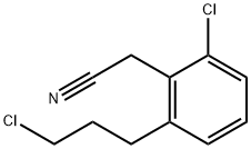 2-Chloro-6-(3-chloropropyl)phenylacetonitrile 结构式