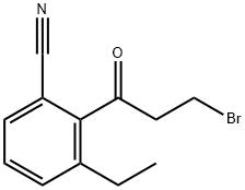 2-(3-Bromopropanoyl)-3-ethylbenzonitrile 结构式