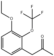 1-(3-Ethoxy-2-(trifluoromethoxy)phenyl)propan-2-one 结构式