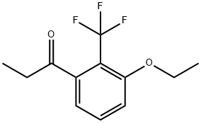 1-(3-Ethoxy-2-(trifluoromethyl)phenyl)propan-1-one 结构式