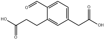 3-(2-Carboxyethyl)-4-formylphenylacetic acid 结构式