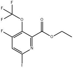 Ethyl 4-fluoro-6-iodo-3-(trifluoromethoxy)pyridine-2-carboxylate 结构式