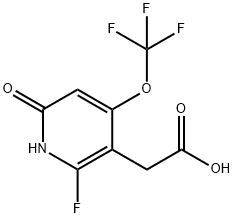 2-Fluoro-6-hydroxy-4-(trifluoromethoxy)pyridine-3-acetic acid 结构式