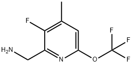 2-(Aminomethyl)-3-fluoro-4-methyl-6-(trifluoromethoxy)pyridine 结构式
