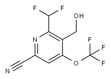 6-Cyano-2-(difluoromethyl)-4-(trifluoromethoxy)pyridine-3-methanol 结构式