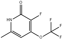 3-Fluoro-2-hydroxy-6-methyl-4-(trifluoromethoxy)pyridine 结构式