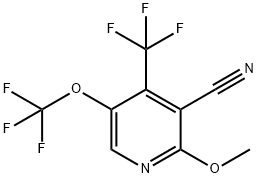 3-Cyano-2-methoxy-5-(trifluoromethoxy)-4-(trifluoromethyl)pyridine 结构式