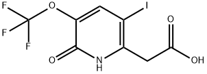 2-Hydroxy-5-iodo-3-(trifluoromethoxy)pyridine-6-acetic acid 结构式