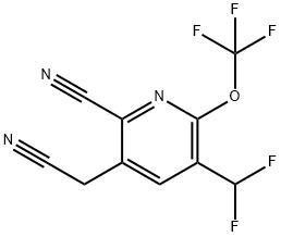 2-Cyano-5-(difluoromethyl)-6-(trifluoromethoxy)pyridine-3-acetonitrile 结构式